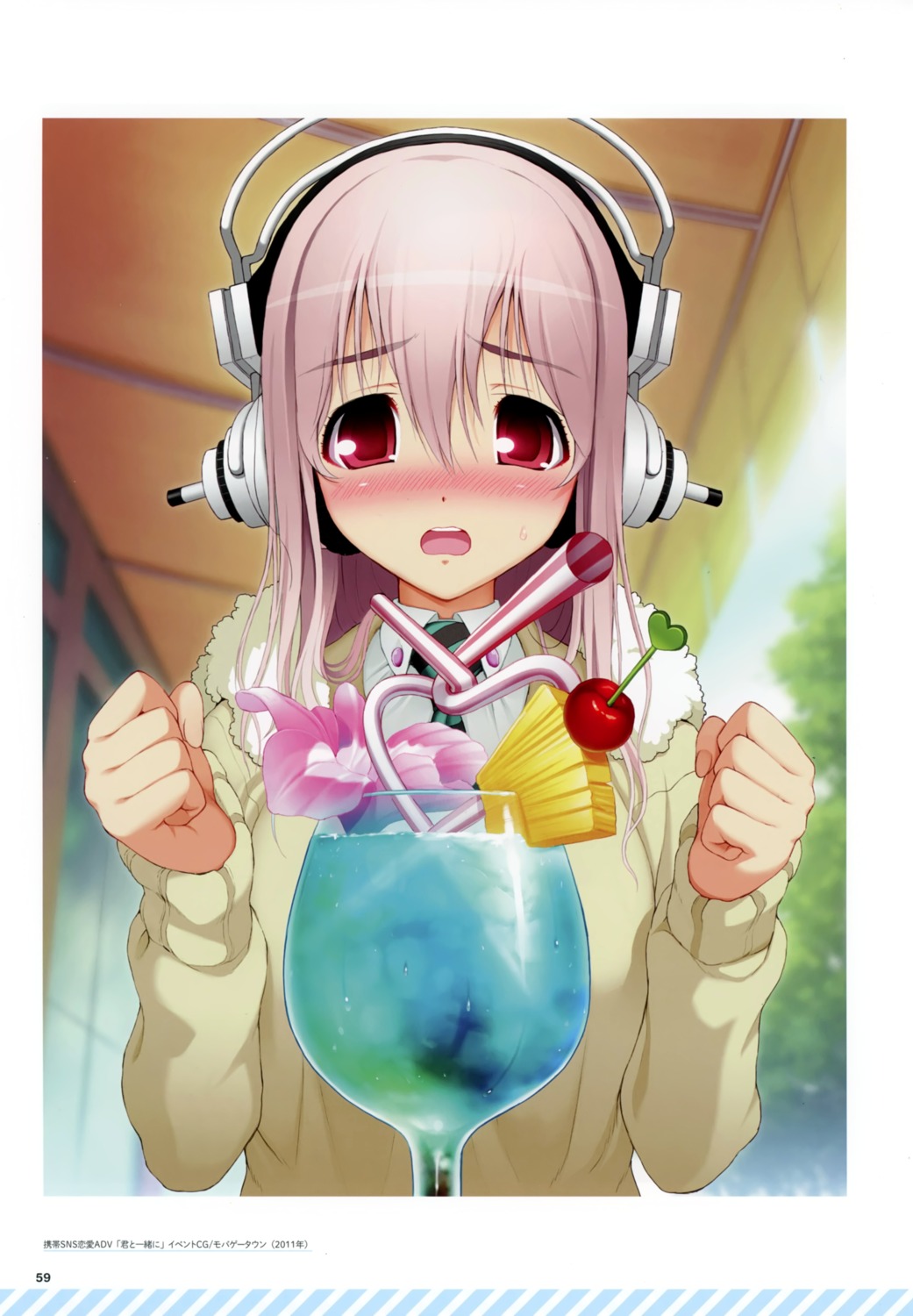 headphones sonico super_sonico tsuji_santa