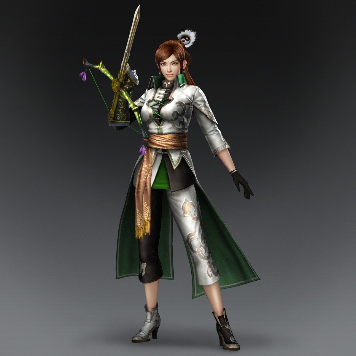 asian_clothes cg dynasty_warriors dynasty_warriors_8 heels sword weapon yue_ying