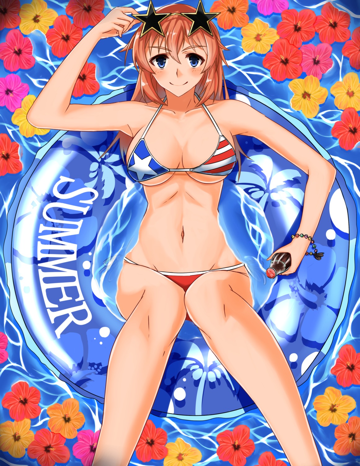 bikini charlotte_e_yeager hiroshi_(hunter-of-kct) strike_witches swimsuits underboob wet