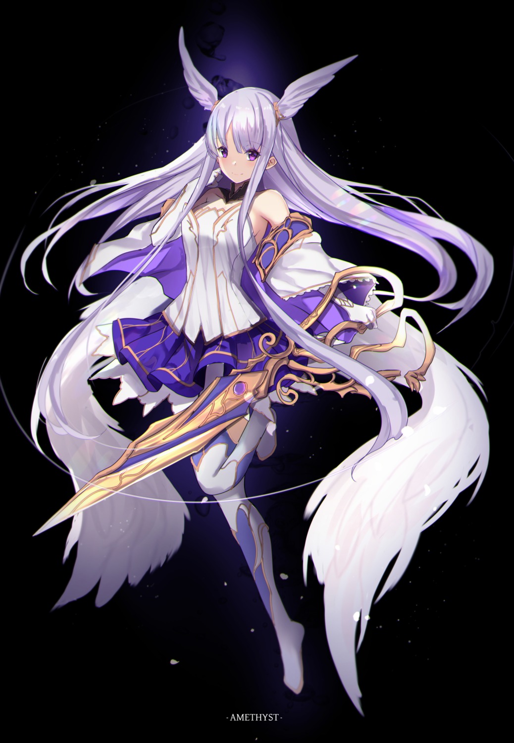 sword thighhighs untsue wings