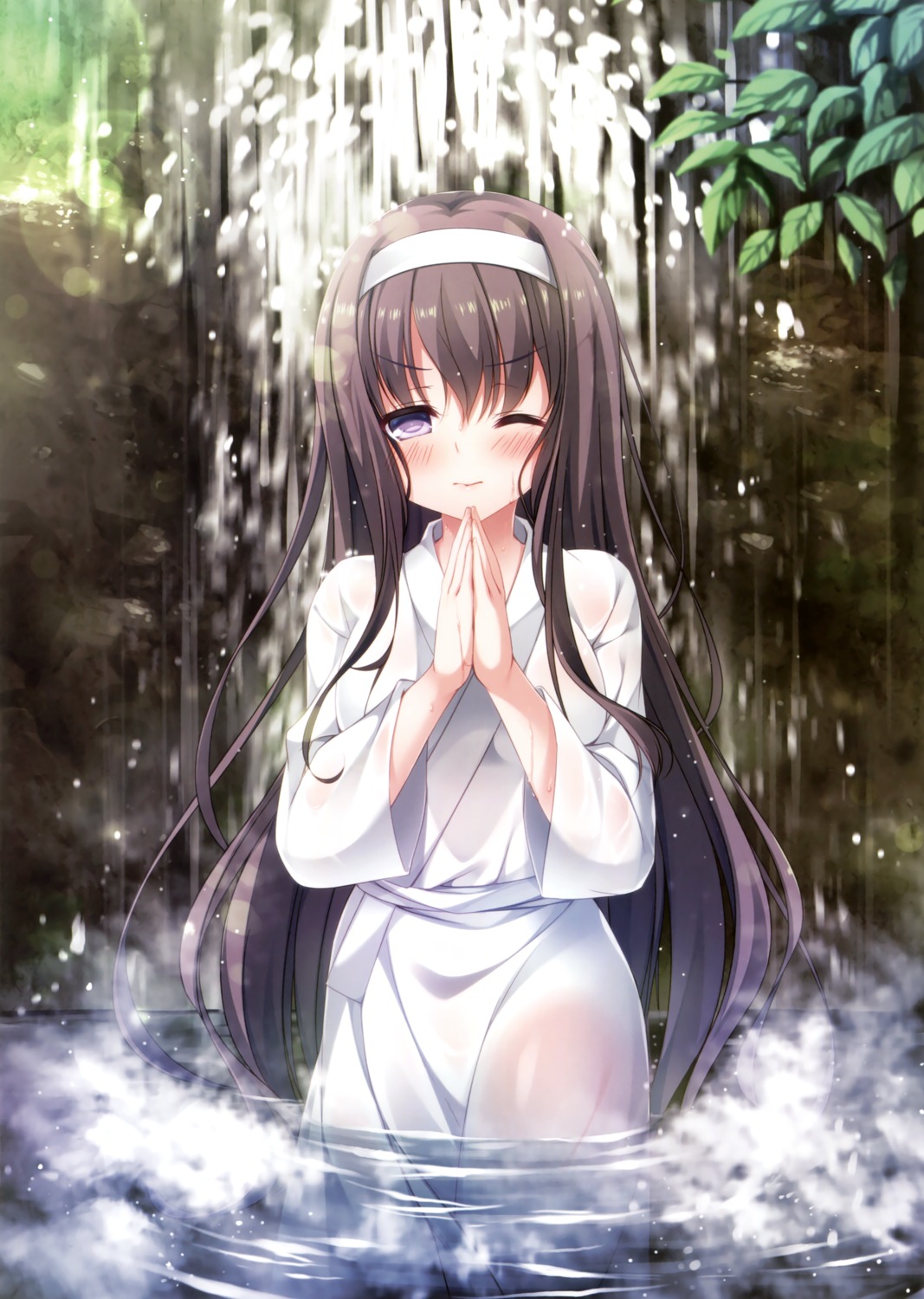 minakami_rinka see_through wet wet_clothes yukata