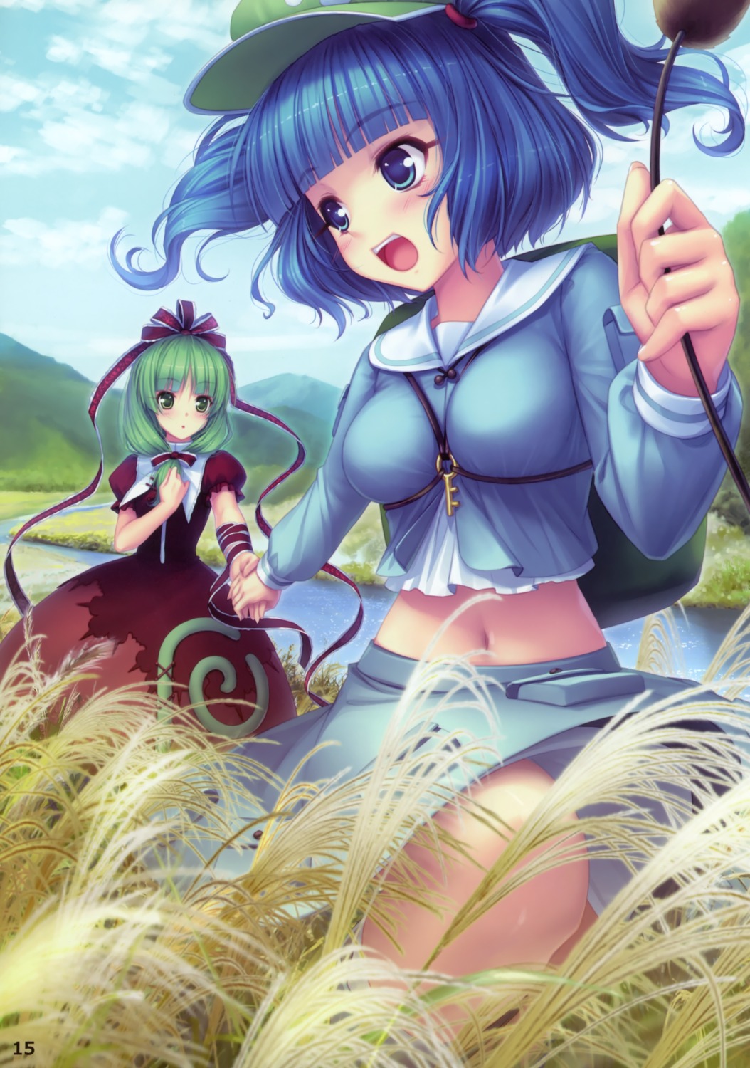 kagiyama_hina kawashiro_nitori neko_works sayori touhou