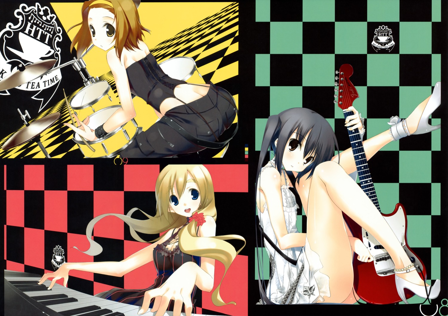 ass cleavage dress fixed guitar k-on! kagome kotobuki_tsumugi loli lolita_fashion nakano_azusa nopan tainaka_ritsu traumatize