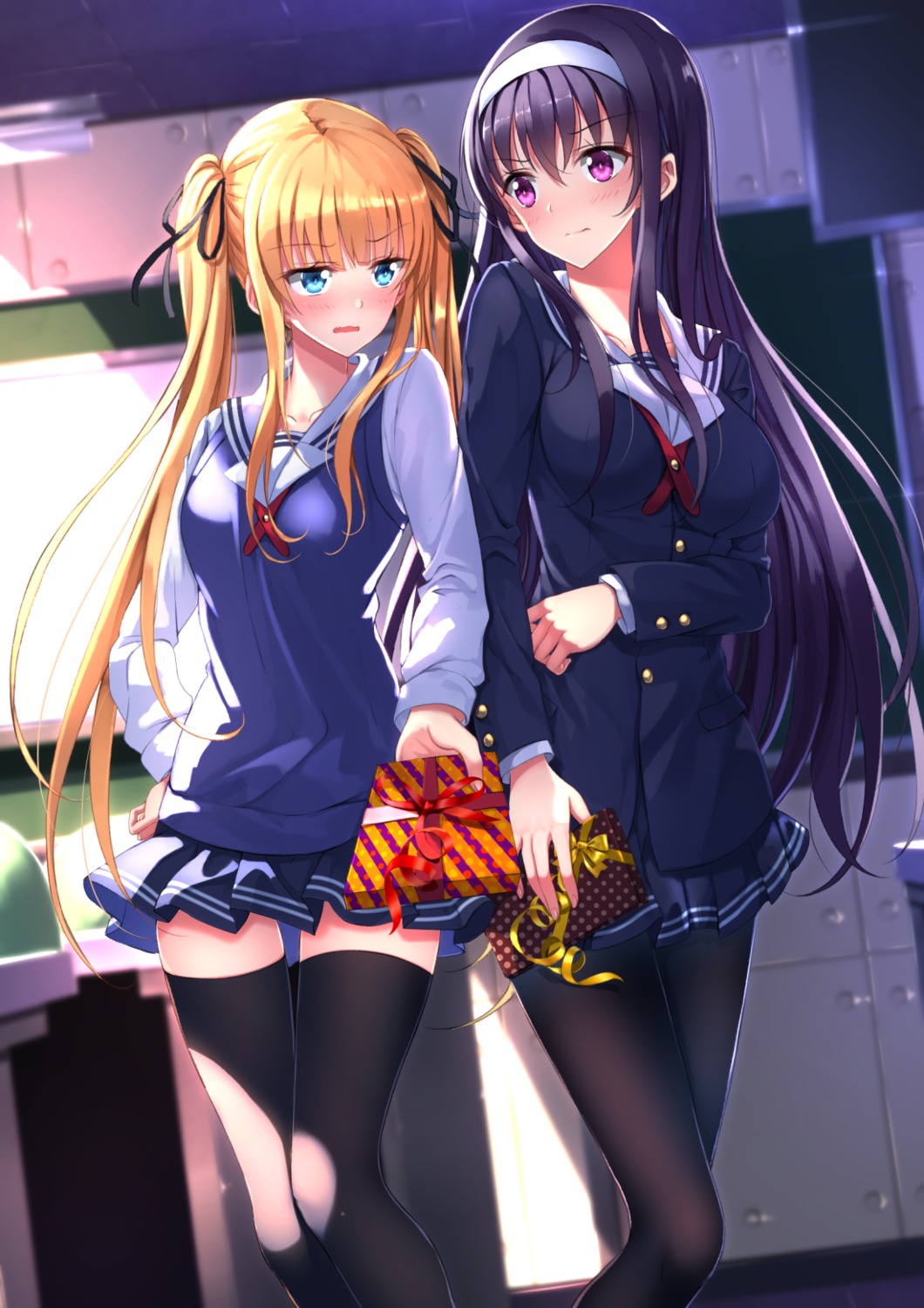 kasumigaoka_utaha pantyhose saenai_heroine_no_sodatekata sawamura_spencer_eriri seifuku swordsouls thighhighs valentine