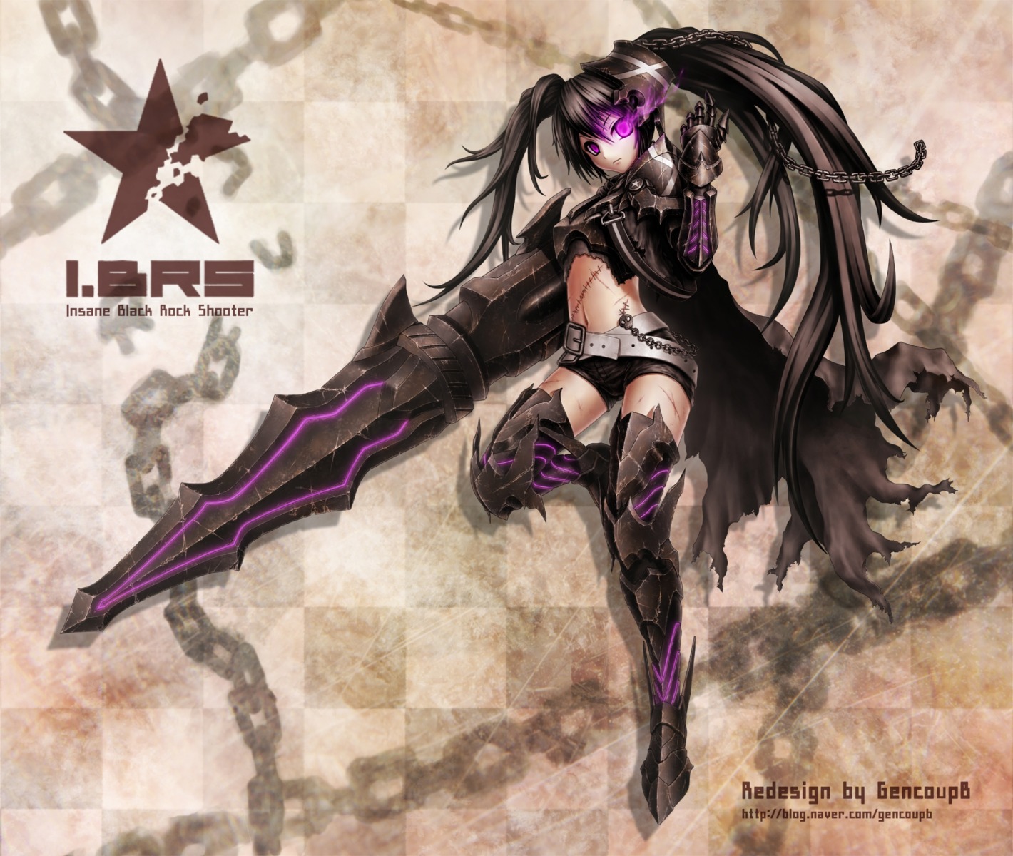 black_rock_shooter_(character) gencoupb insane_black_rock_shooter vocaloid