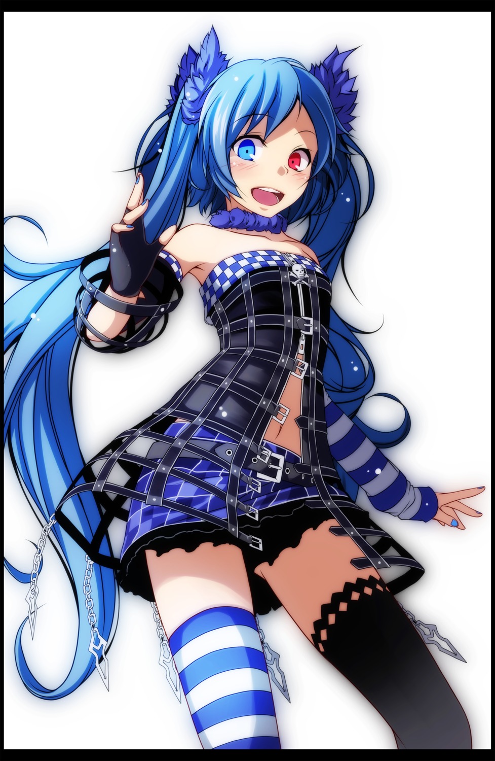 hatsune_miku heterochromia thighhighs tsukishiro_saika vocaloid