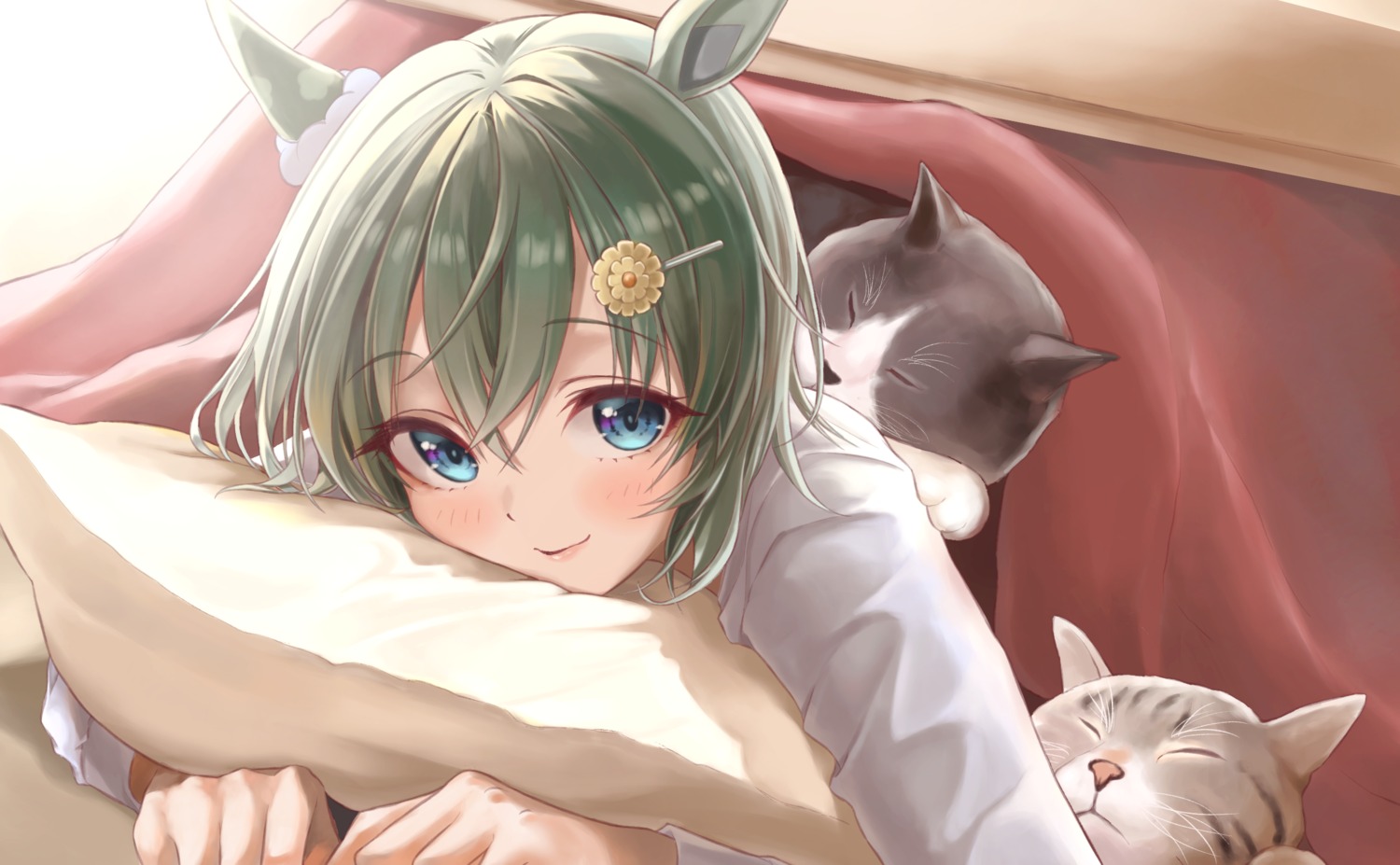 animal_ears huziko32 neko seiun_sky_(umamusume) sheets uma_musume_pretty_derby