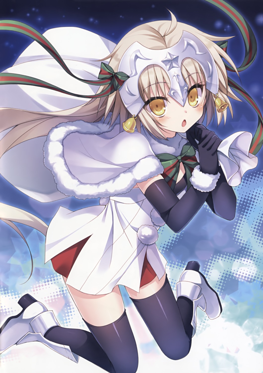 christmas fate/grand_order heels jeanne_d'arc_alter_santa_lily thighhighs toranosuke