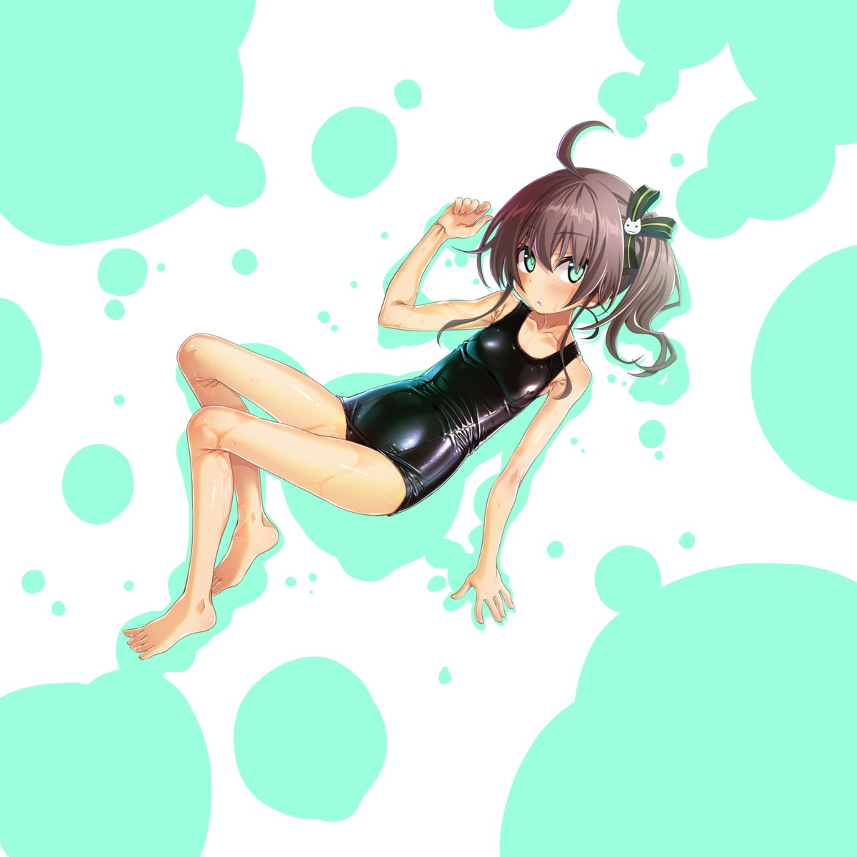 hololive natsuiro_matsuri sakuya_tsuitachi swimsuits wet