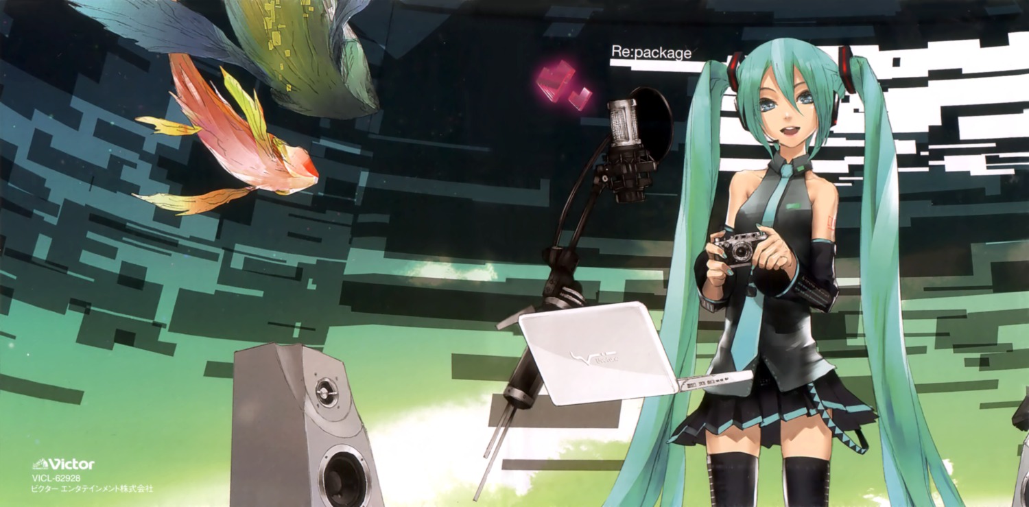 disc_cover fixed hatsune_miku redjuice thighhighs vocaloid
