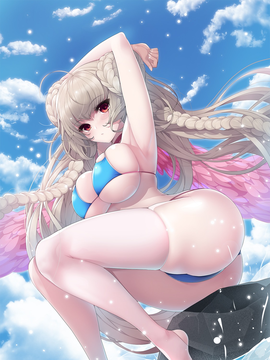 azur_lane bikini formidable_(azur_lane) koflif swimsuits thighhighs thong