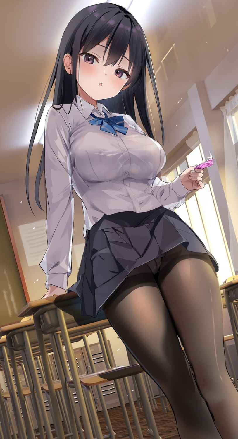 pantsu pantyhose seifuku skirt_lift takashina_masato