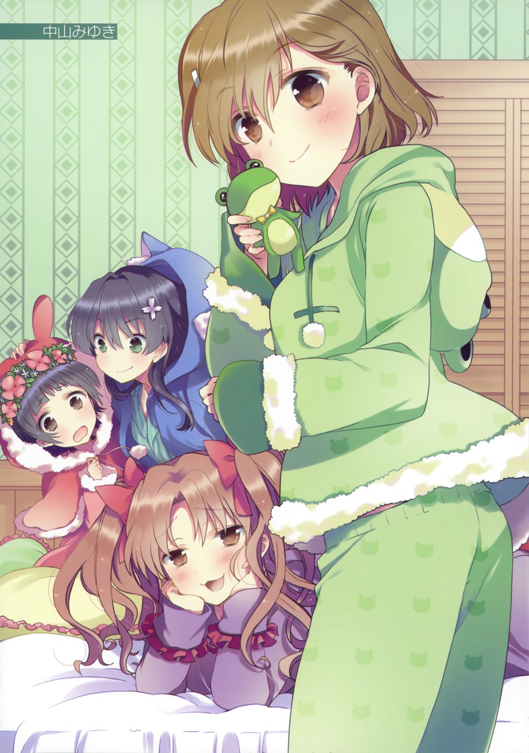 misaka_mikoto nakayama_miyuki pajama saten_ruiko shirai_kuroko toaru_kagaku_no_railgun toaru_majutsu_no_index uiharu_kazari