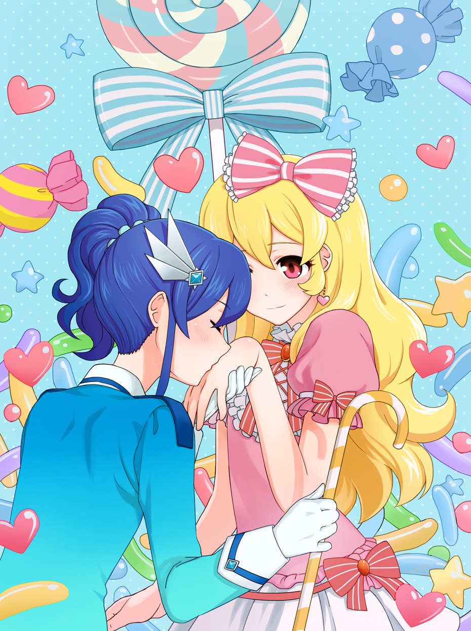 aikatsu! dress hoshimiya_ichigo kiriya_aoi yoban