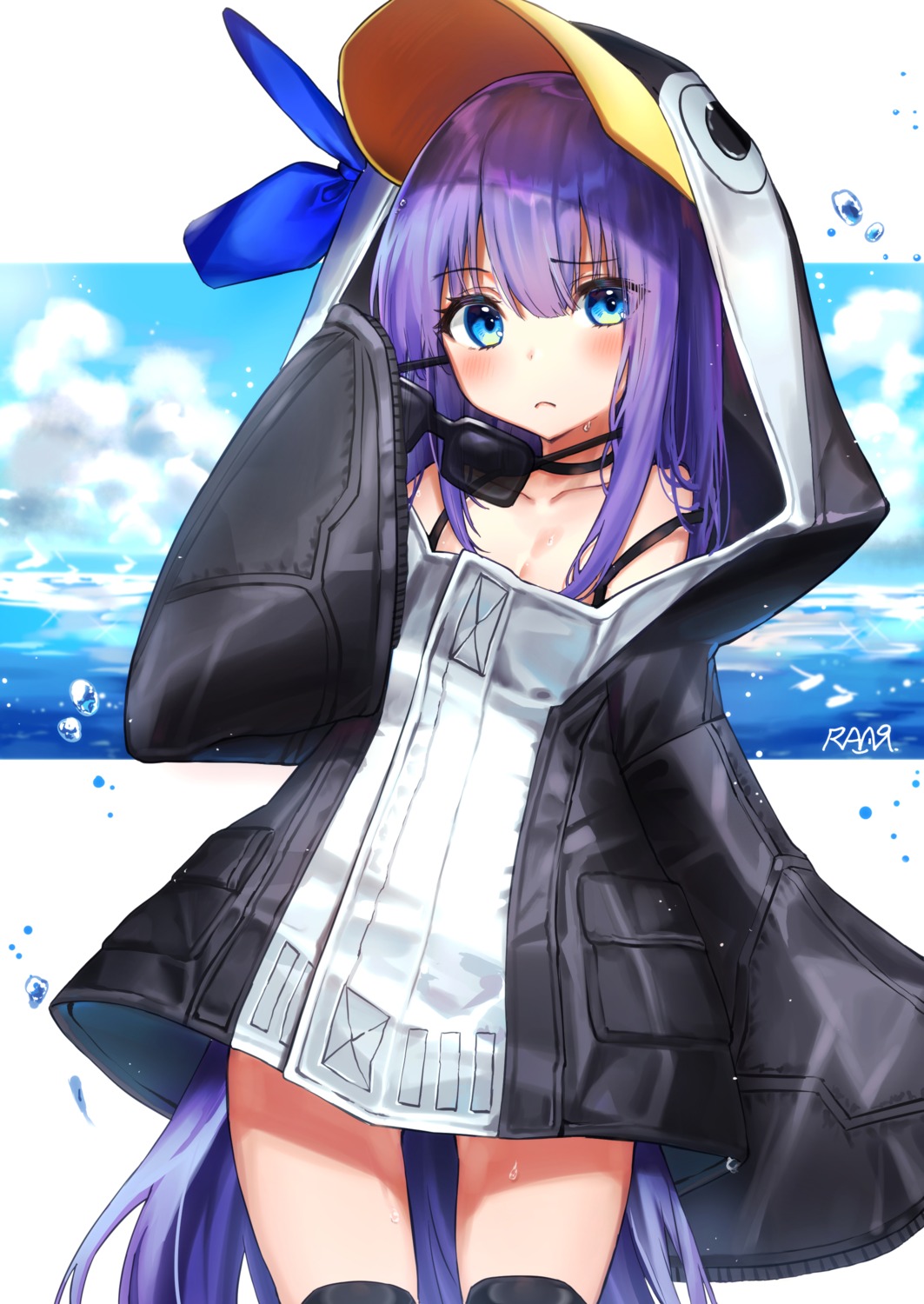 cleavage fate/grand_order megane meltryllis penguin rangu thighhighs