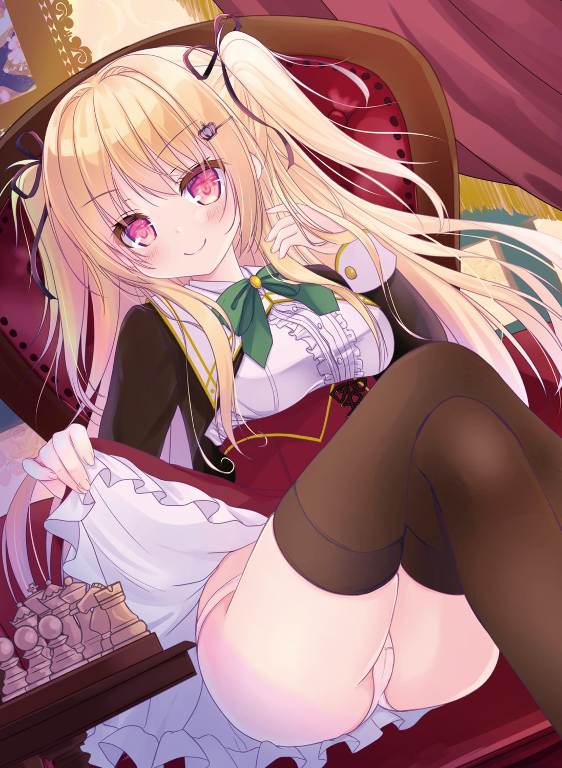 pantsu seifuku skirt_lift tagme thighhighs