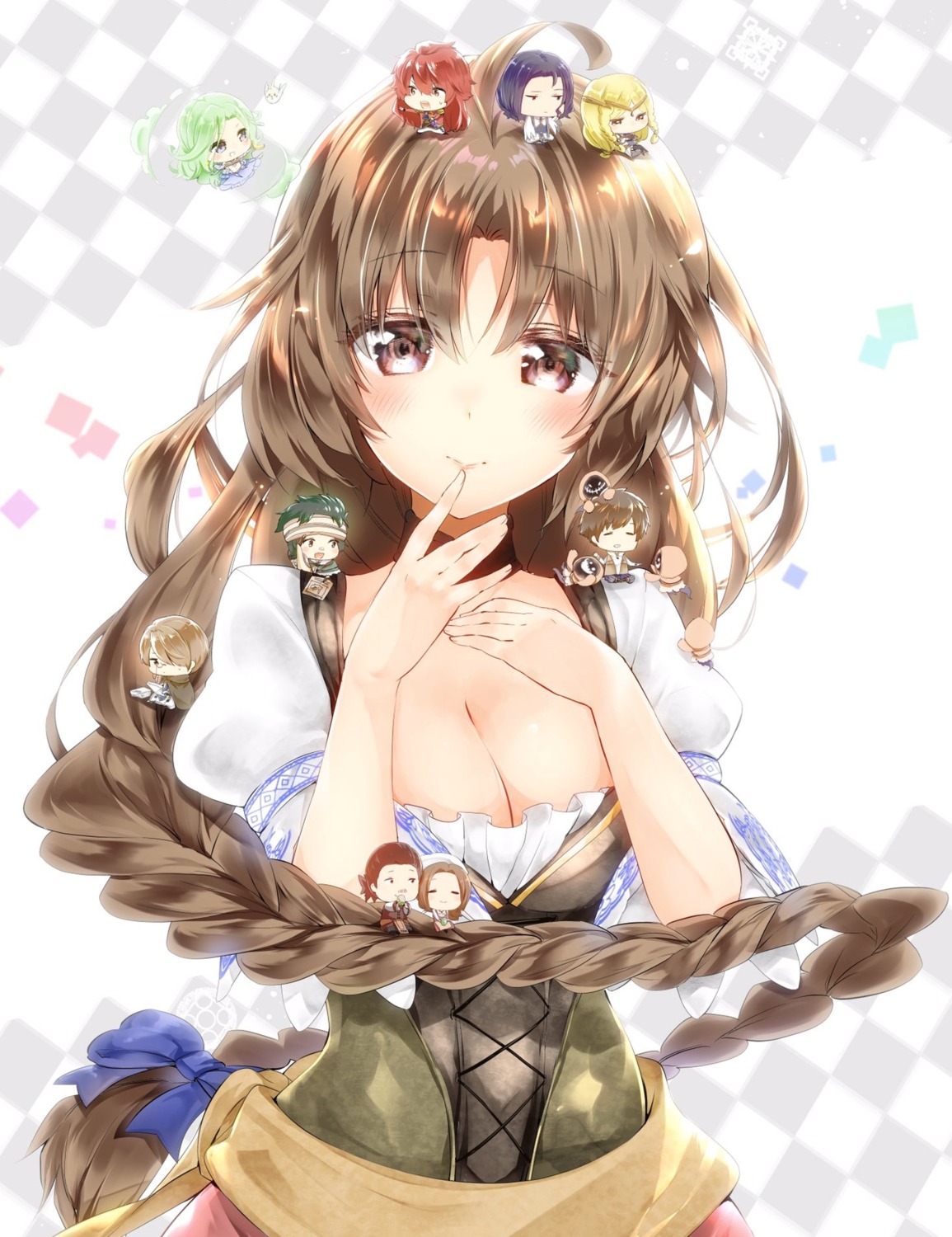 chibi cleavage dress kaiko_sareta_ankoku_heishi_(30-dai)_no_slow_na_second_life marika_(ankokuheishi) rurekuchie