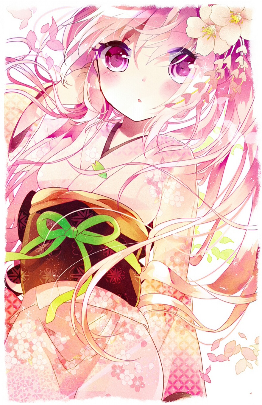 hatsune_miku kimono remi sakura_miku vocaloid