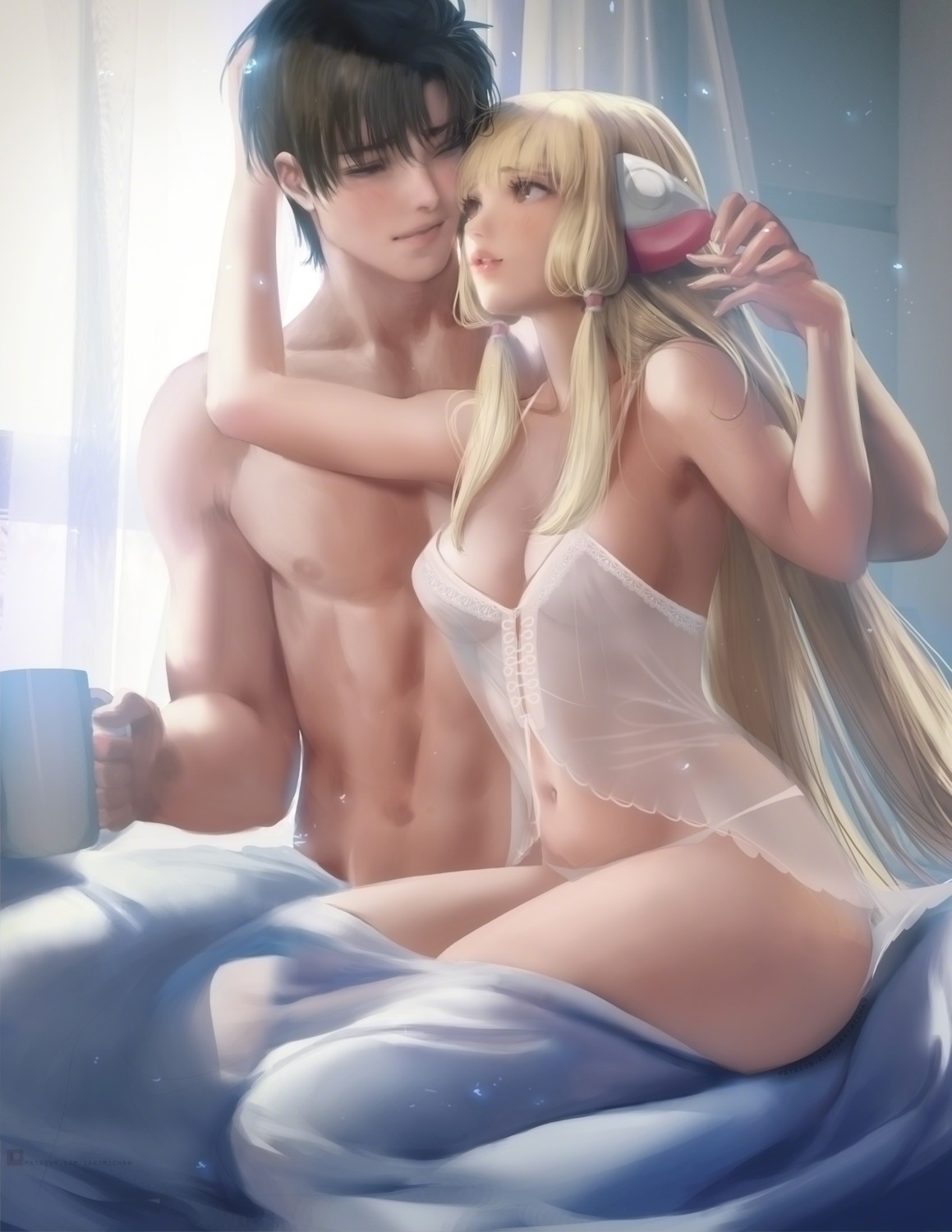 chii chobits lingerie motosuwa_hideki pantsu sakimichan see_through sheets