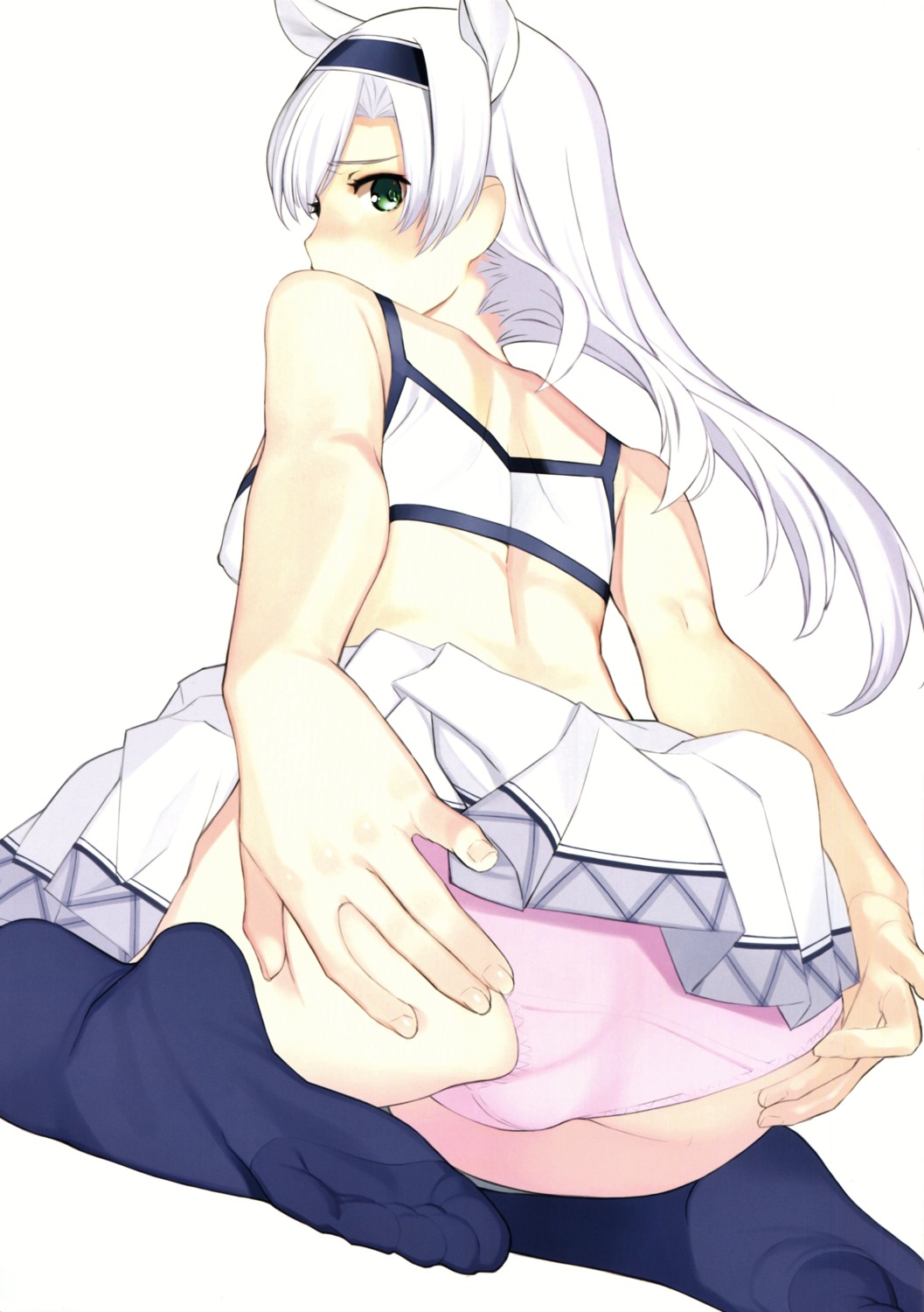 ass bra feet mibu_natsuki pantsu rokudenashi_majutsu_koushi_to_akashic_record seifuku sistina_fibel skirt_lift