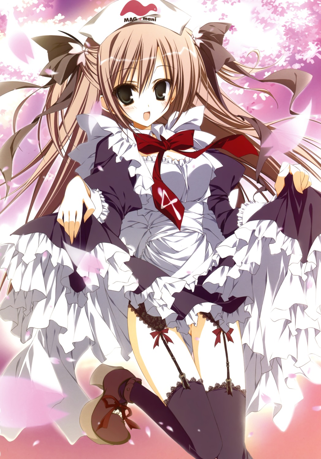 garter_belt inugami_kira maid stockings thighhighs