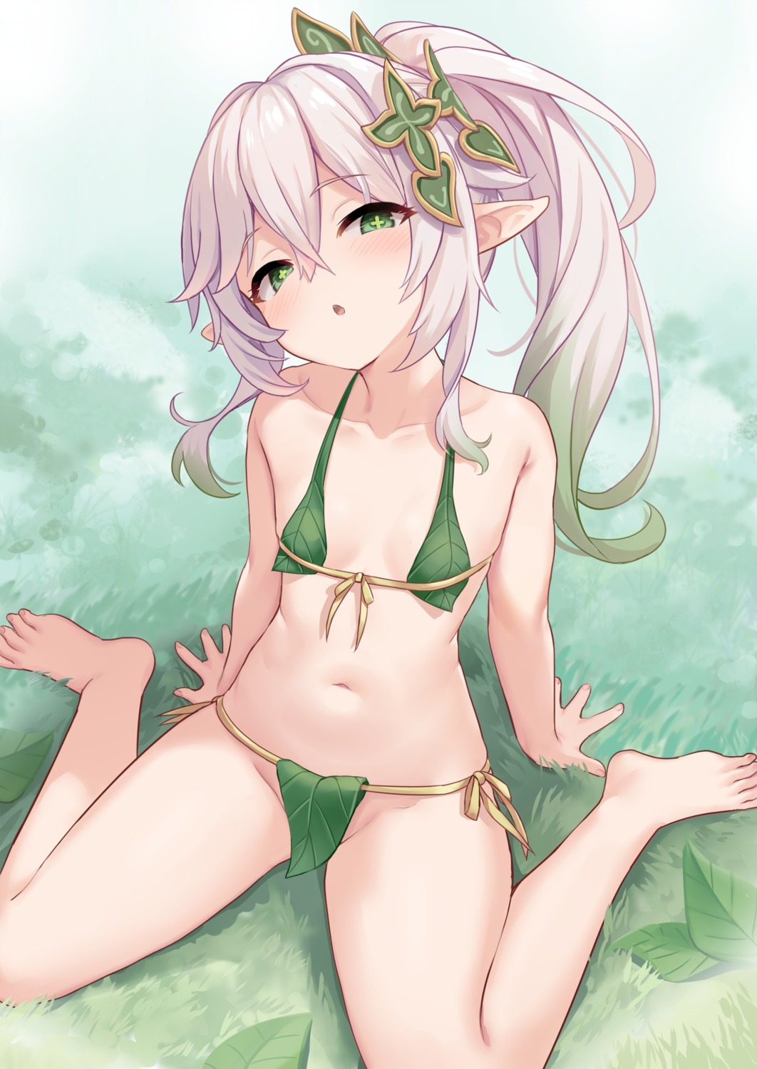 bikini genshin_impact loli milkshake nahida pointy_ears swimsuits