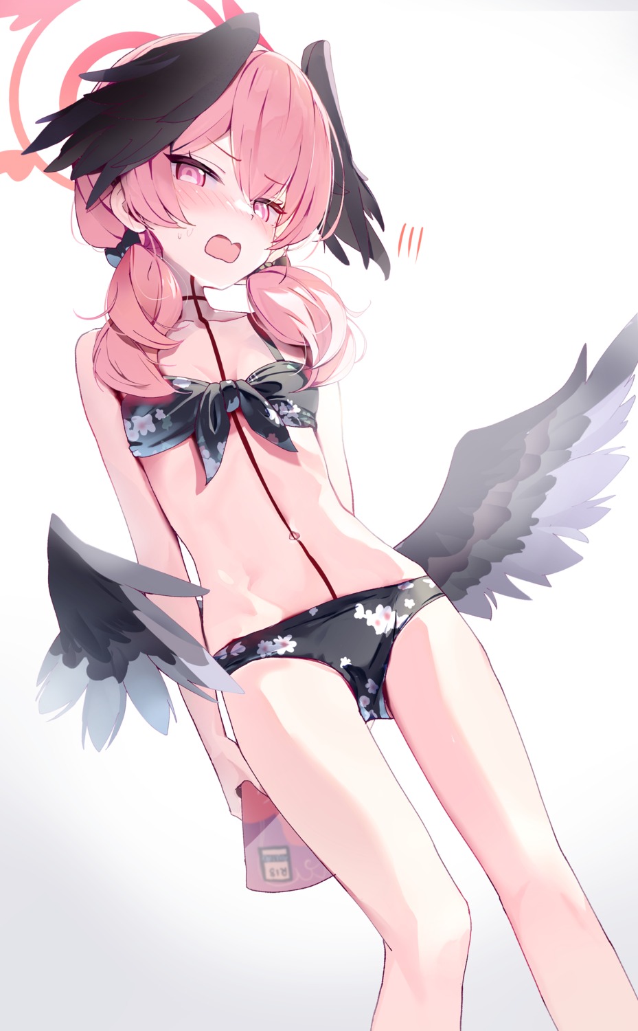 bikini blue_archive halo loli shimoe_koharu swimsuits wings yamada_auto