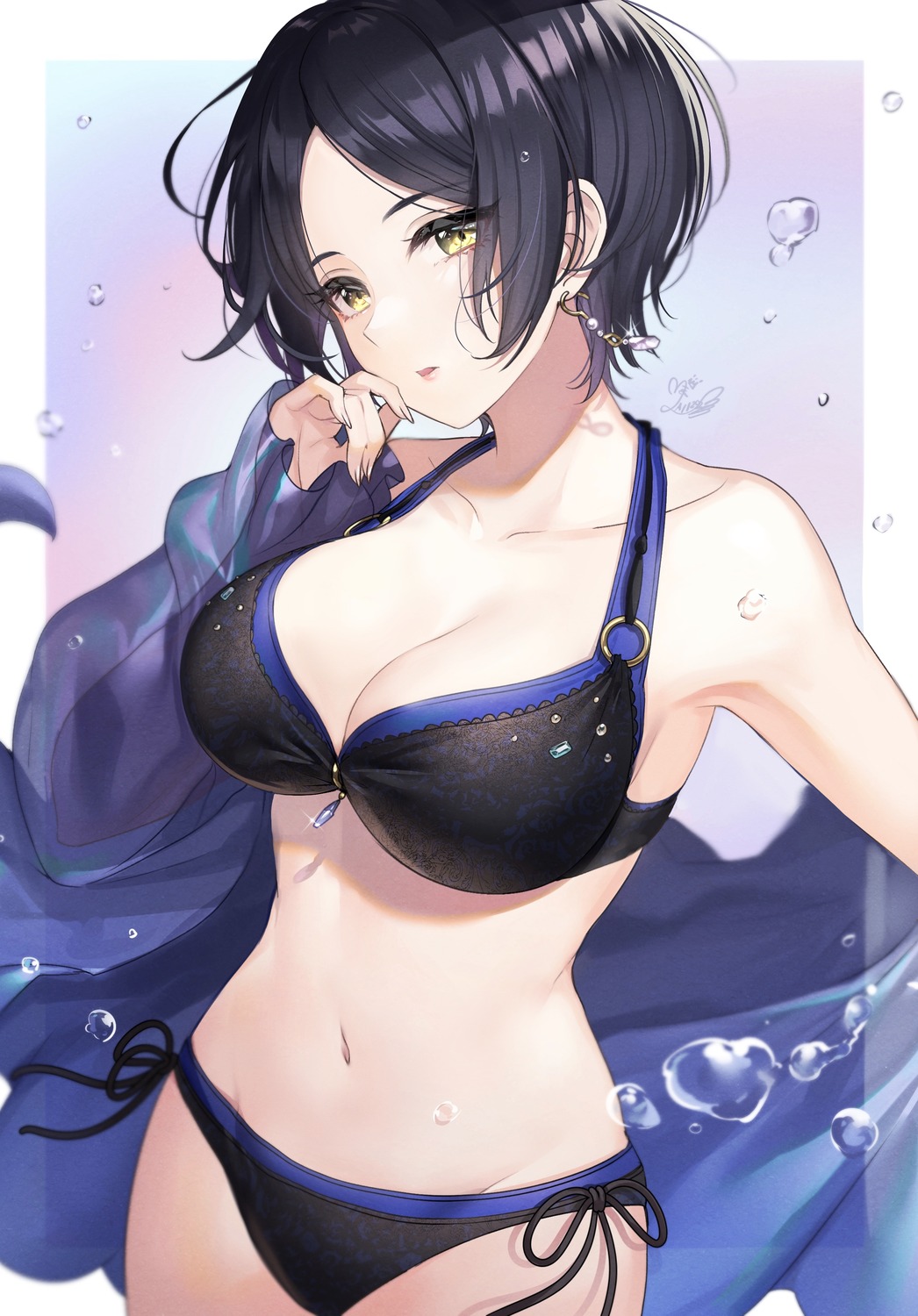 artist_revision bikini cleavage hayami_kanade mairo swimsuits the_idolm@ster the_idolm@ster_cinderella_girls