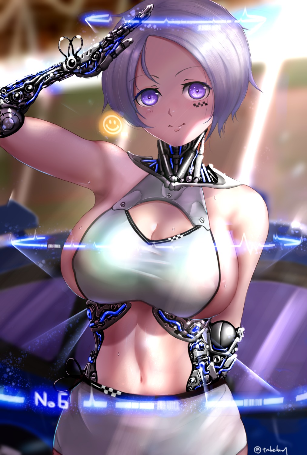 areola mecha_musume no_bra see_through takefu_jiin