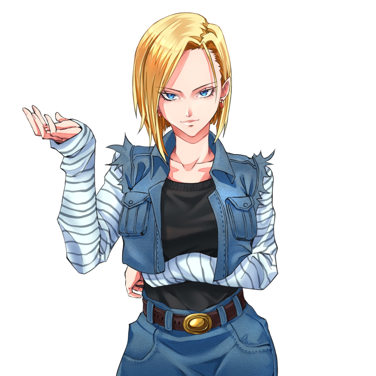 android_18 breast_hold dragon_ball dragon_ball_z tagme