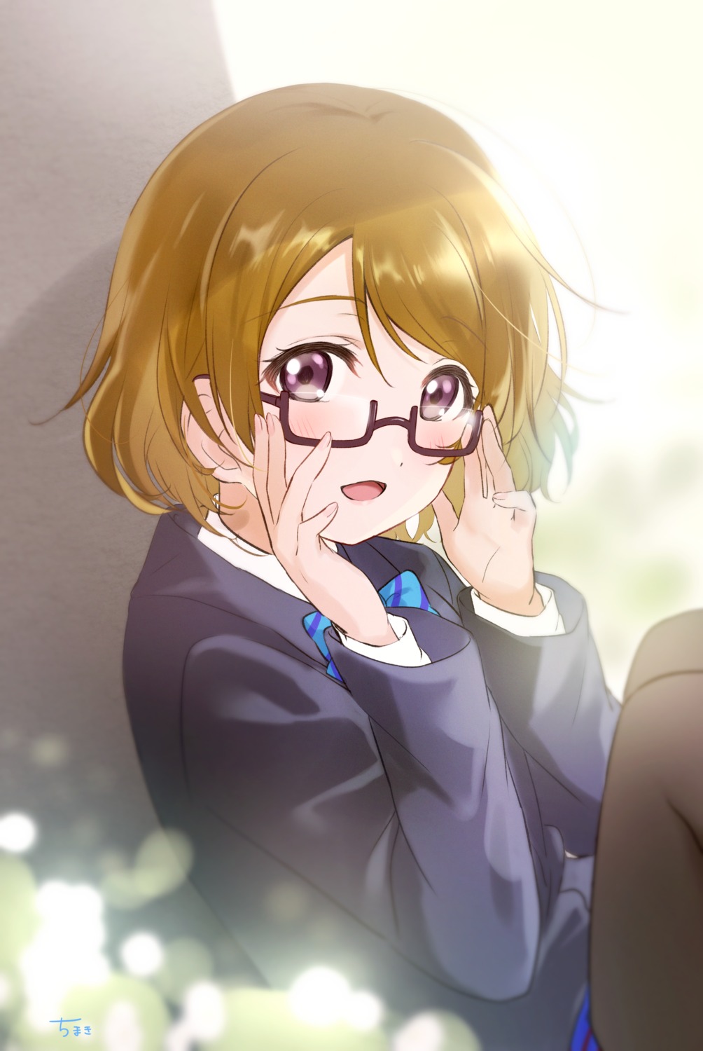 chimaki_(fuyuu310) koizumi_hanayo love_live! megane pantyhose seifuku