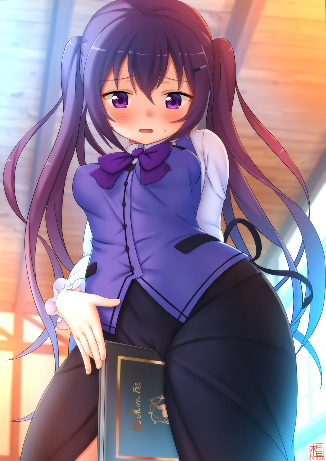 cameltoe cedar_(artist) gochuumon_wa_usagi_desu_ka? masturbation tedeza_rize waitress