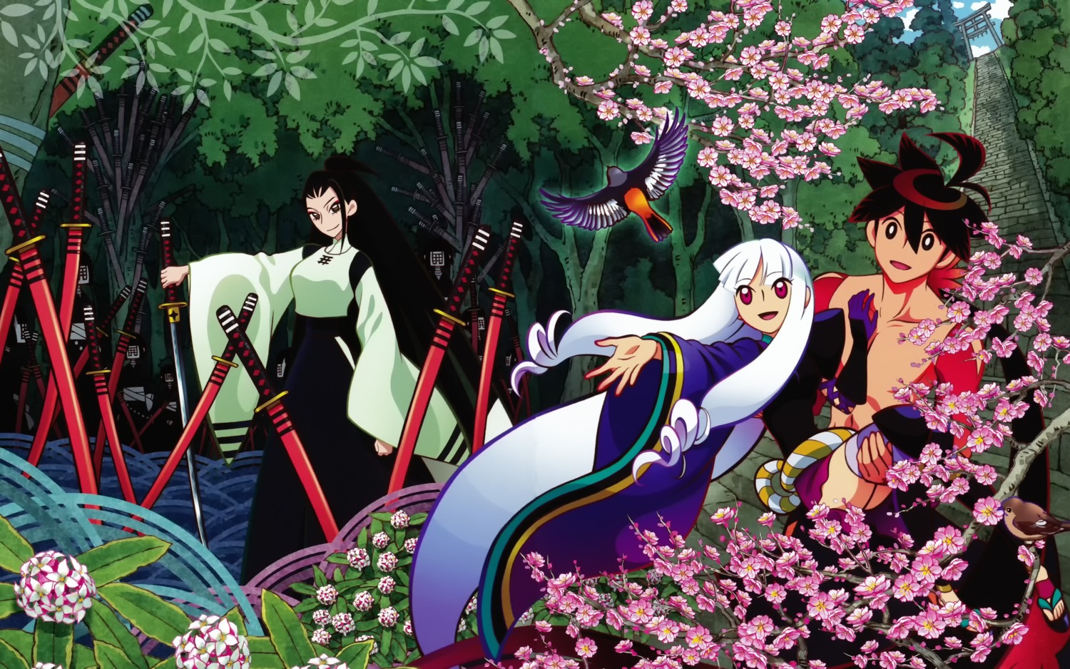 katanagatari togame tsuruga_meisai wallpaper yasuri_shichika