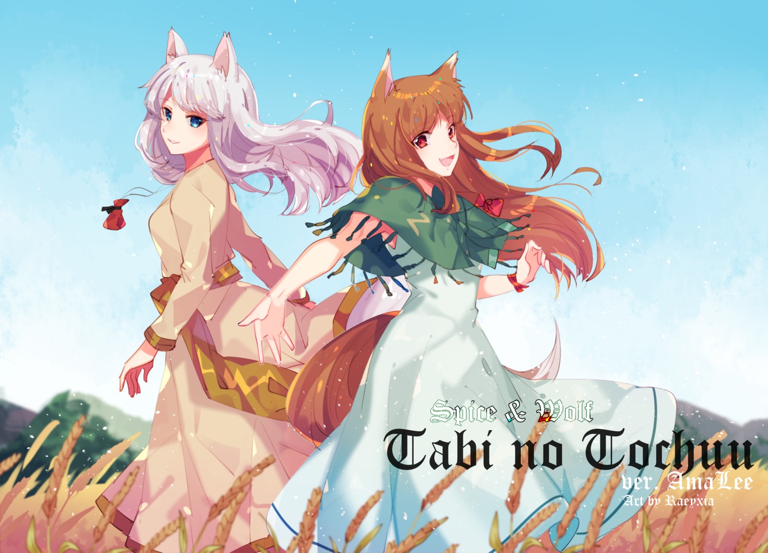 animal_ears dress holo raeyxia spice_and_wolf tail