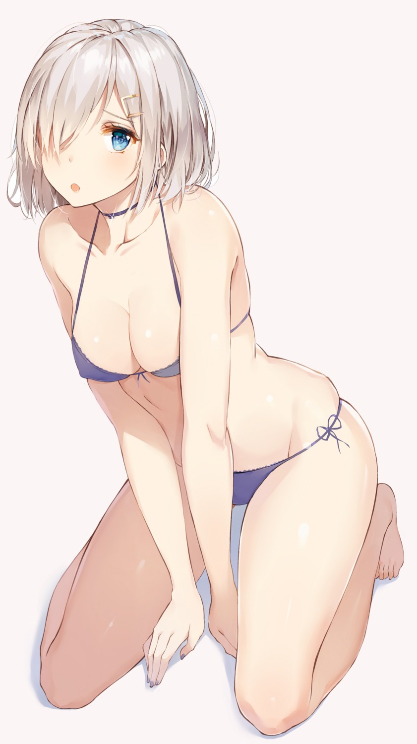 bikini cleavage erect_nipples hamakaze_(kancolle) kantai_collection rikoma swimsuits