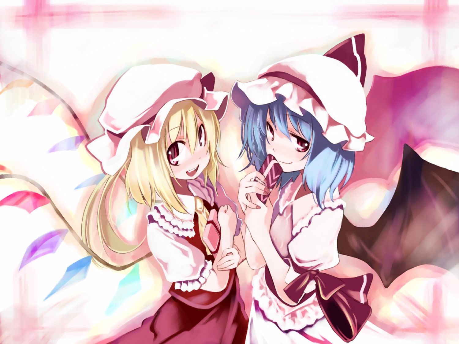 flandre_scarlet remilia_scarlet touhou ushiki_yoshitaka wallpaper