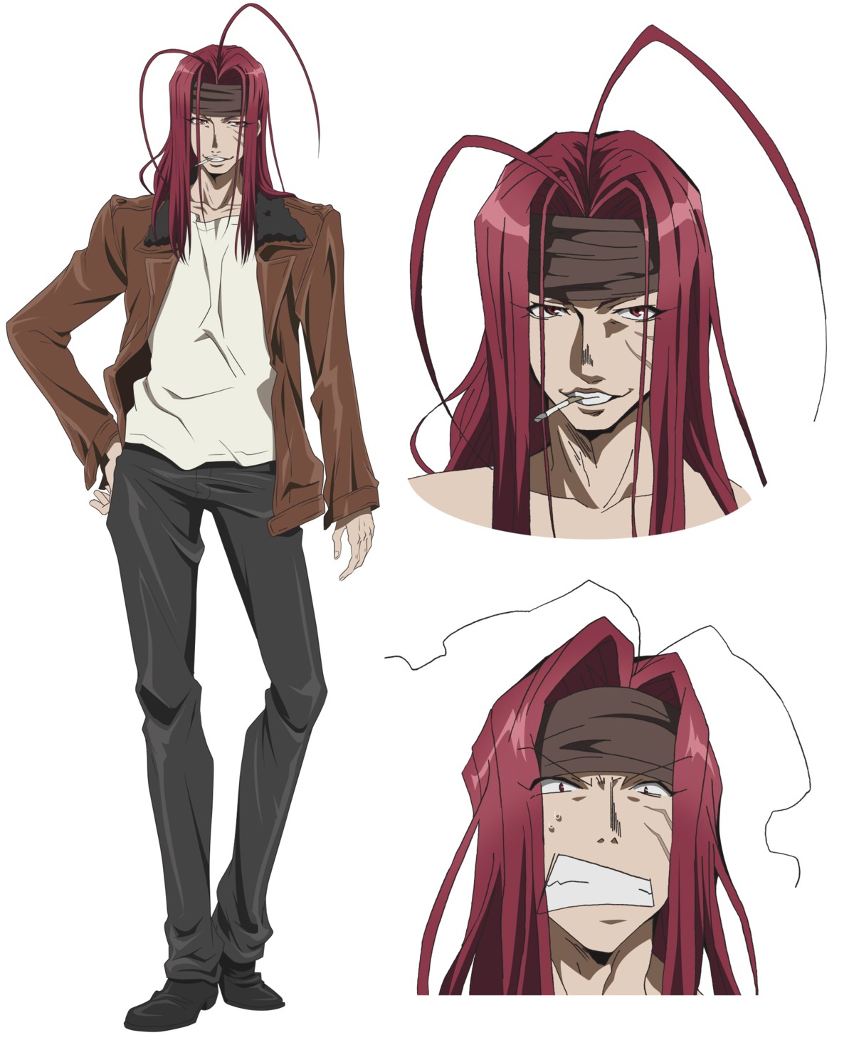 character_design male saiyuki satou_youko sha_gojou smoking