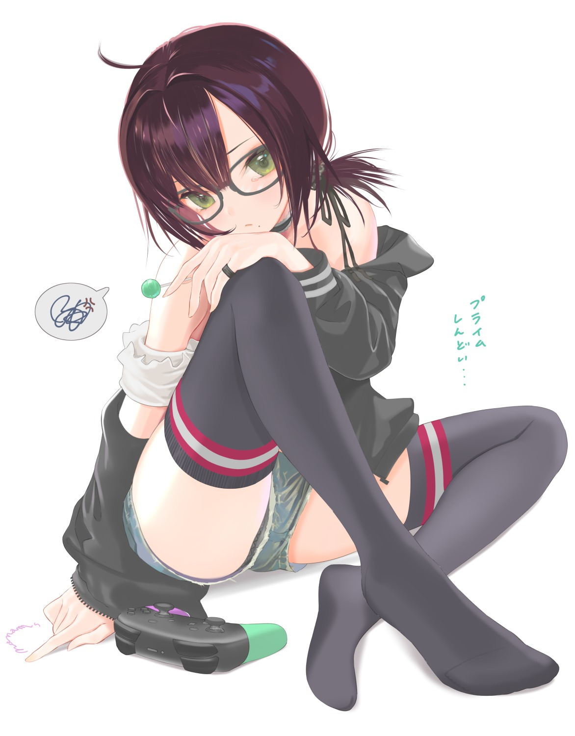 feet megane nanam_(nanam_sk) pantsu thighhighs