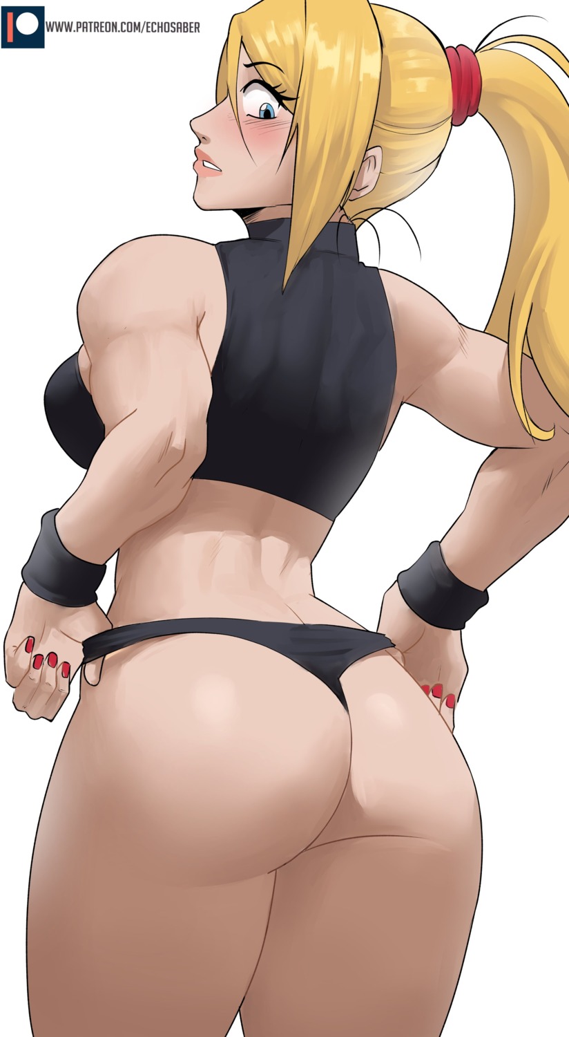 ass echo_saber metroid pantsu samus_aran thong