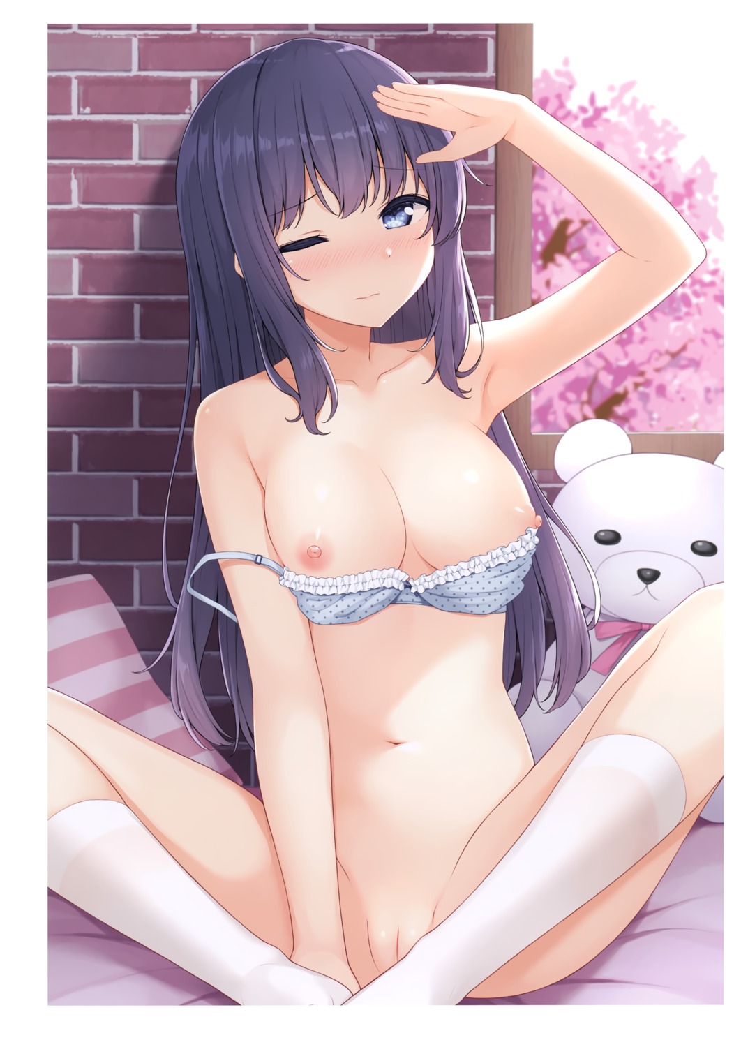 bra karutamo nipples nopan pussy rakugaki-chan uncensored