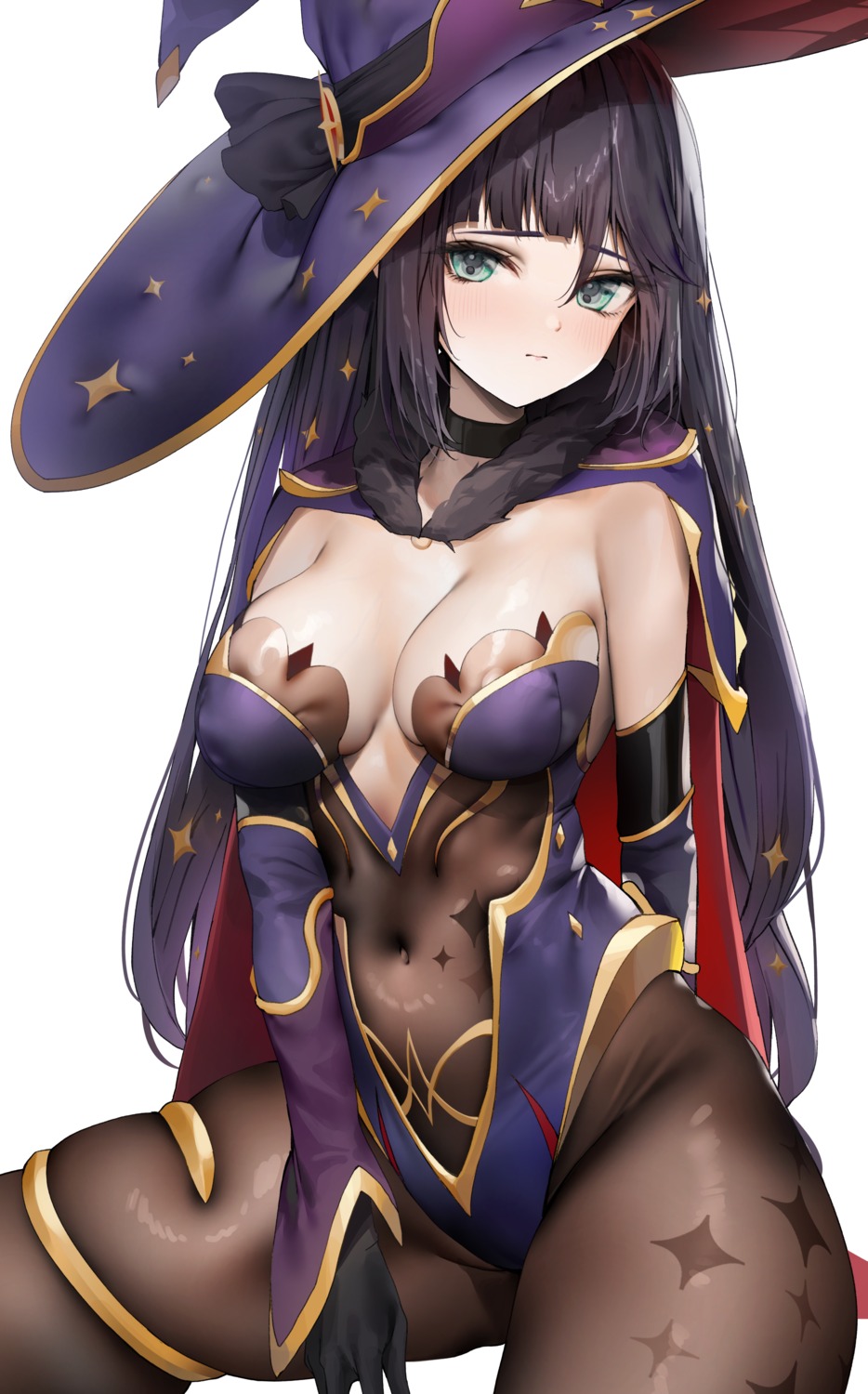 garter genshin_impact leotard mona_megistus poharo witch