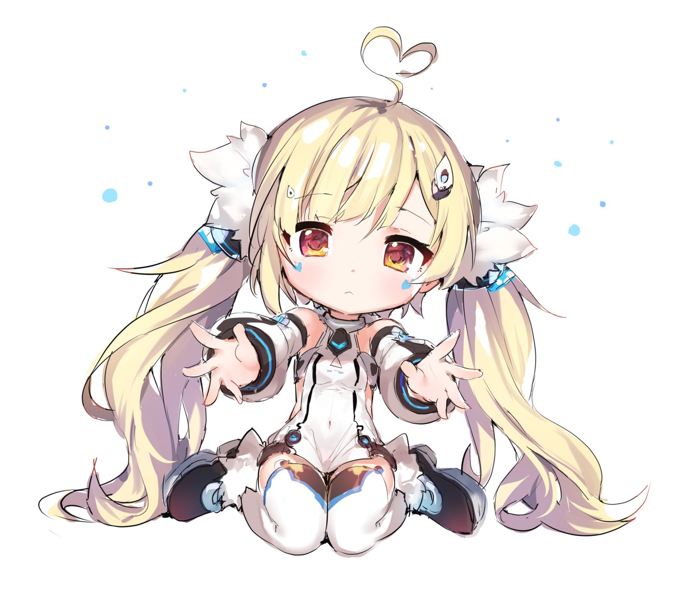 azur_lane chibi dress eldridge_(azur_lane) thighhighs umibouzu