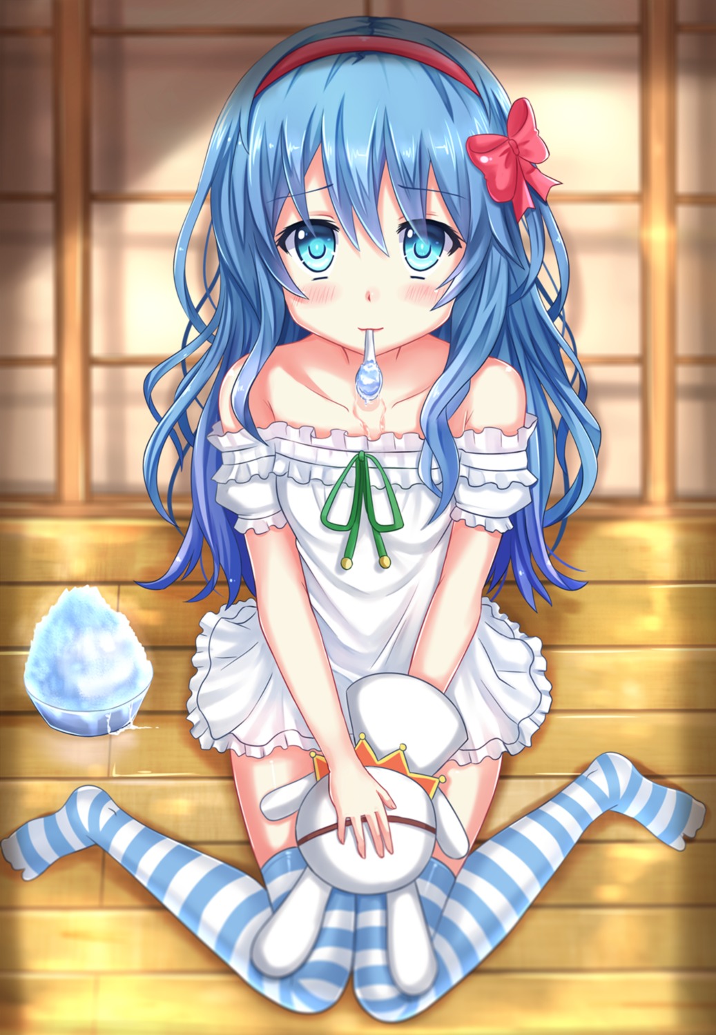 date_a_live dress himekawa_yoshino kazenokaze thighhighs