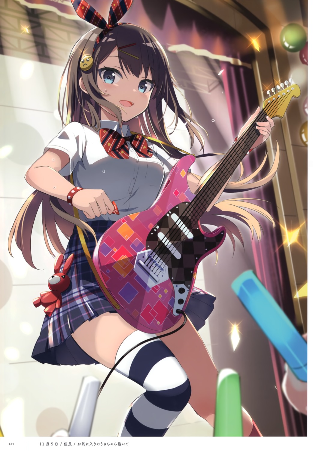 gochou (comedia80) guitar seifuku thighhighs | #711083 | yande.re