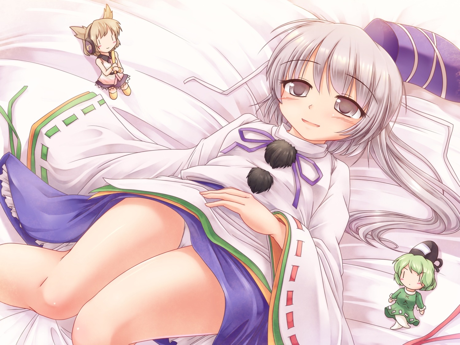 lzh mononobe_no_futo pantsu soga_no_tojiko touhou toyosatomimi_no_miko wallpaper