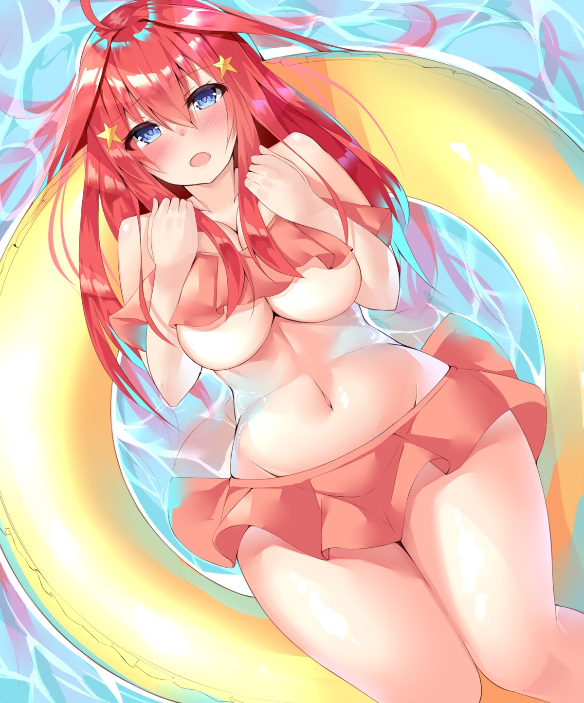 5-toubun_no_hanayome bikini breast_hold cleavage mikoshiha nakano_itsuki swimsuits underboob wet