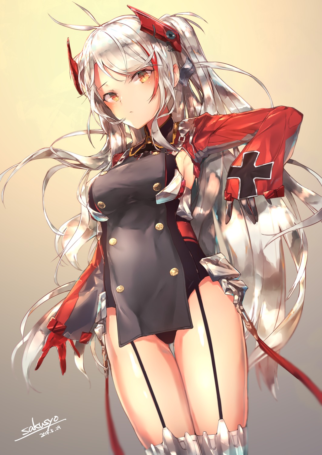 azur_lane prinz_eugen_(azur_lane) sakusyo stockings thighhighs