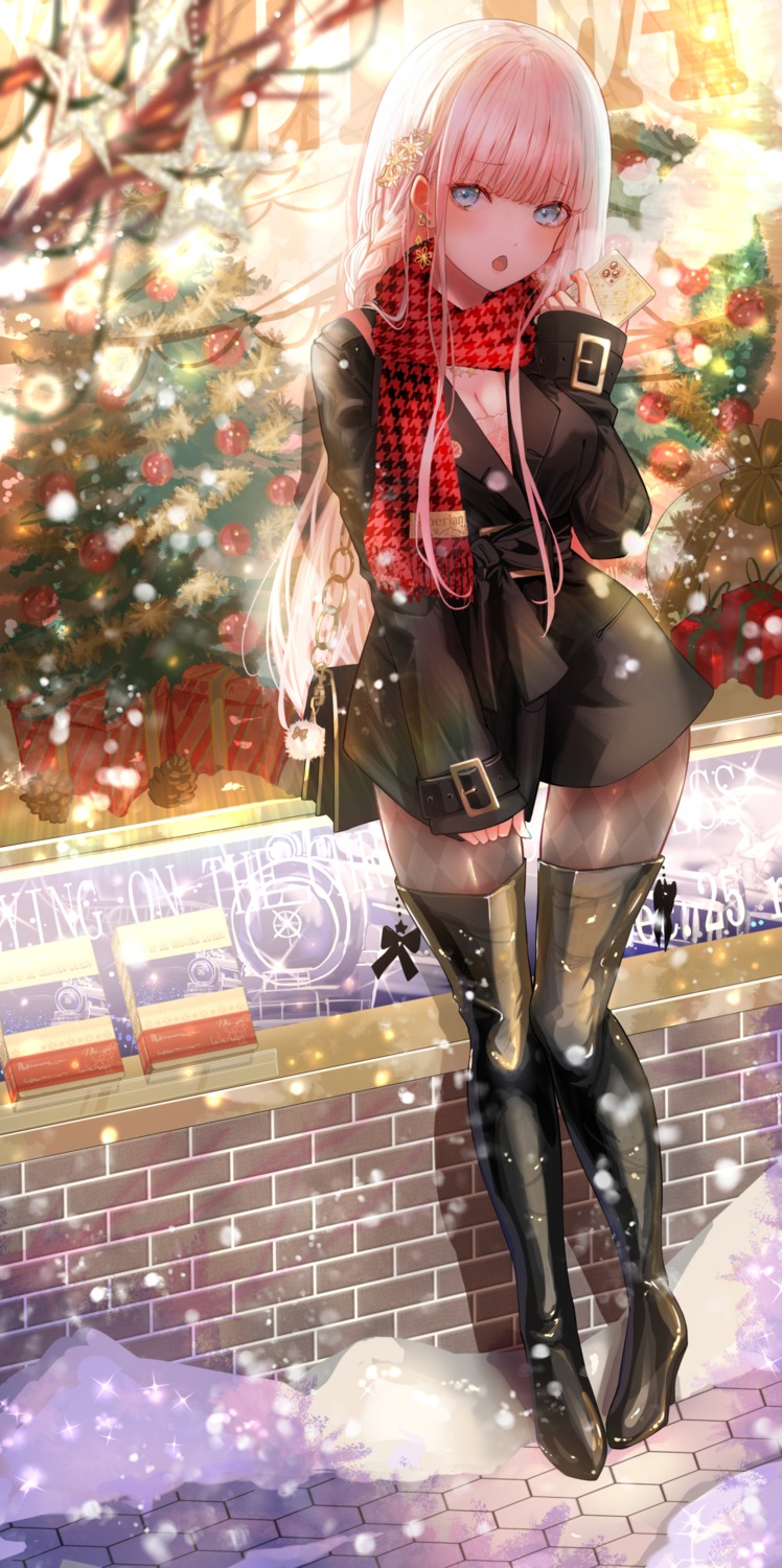 christmas cleavage heels ito_lab pantyhose thighhighs