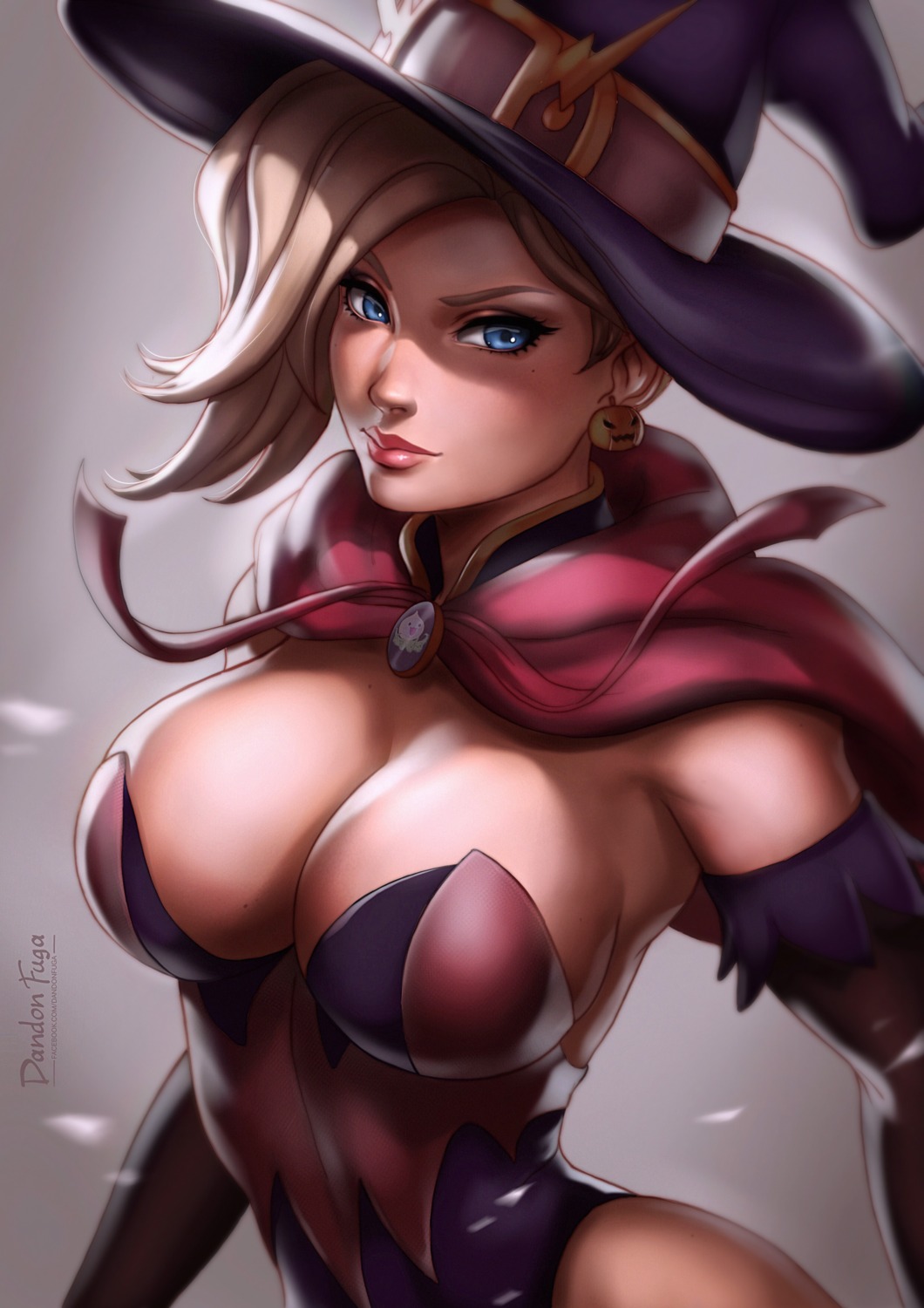 cleavage dandon_fuga leotard mercy_(overwatch) overwatch witch