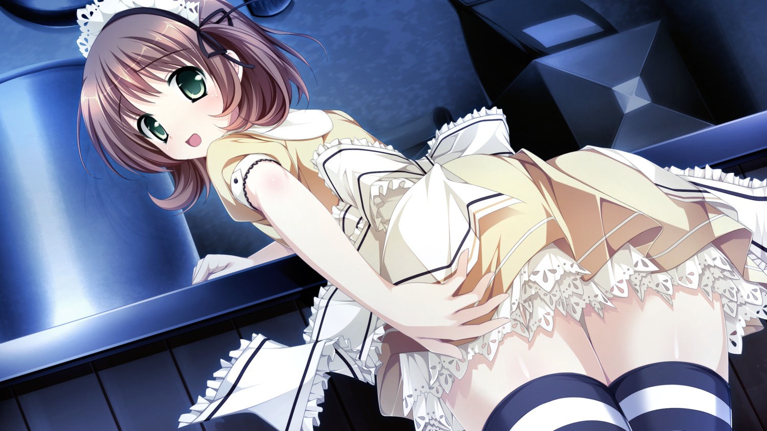 ensemble_(company) furukawa_nagisa game_cg inui_yuki kimishima_ao maid otome_ga_tsumugu_koi_no_canvas thighhighs